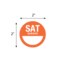Nevs Dissolvable DaySpots - Saturday/Sabado 2" circle White w/Orange DDOT-SS2W - alternate 2
